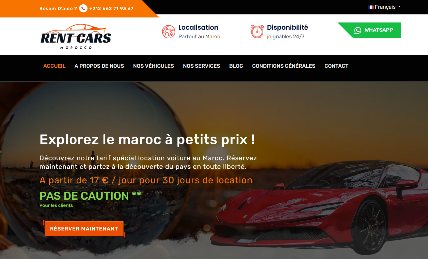 Location de voiture Marrakech